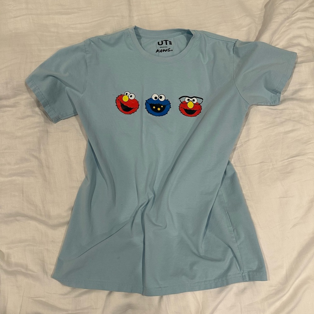 Uniqlo KAWS Sesame Street Blue T-Shirt